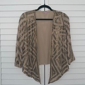 Authentic *Calypso St. Barth* Beaded hand sewn open cardigan✨XS 🎉FREE shipping